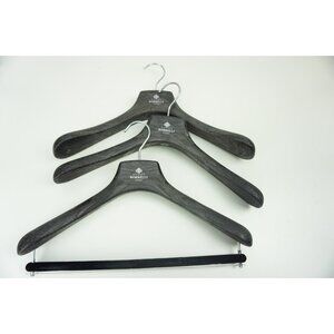Borrelli Napoli Black Composite Set of 3 Hangers